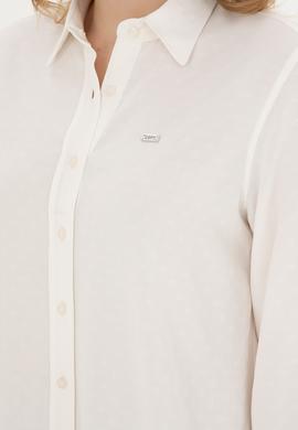 Kadın Ekru Uzun Kollu Gömlek - 50289147002