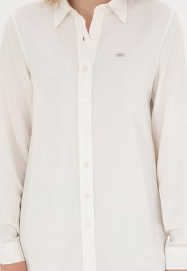Kadın Ekru Uzun Kollu Gömlek - 50289147002