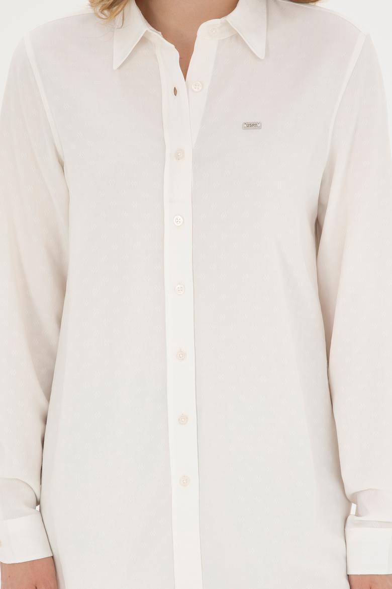Kadın Ekru Uzun Kollu Gömlek - 50289147002