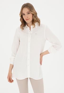 Kadın Ekru Uzun Kollu Gömlek - 50289147002