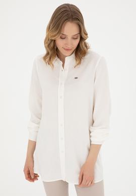 Kadın Ekru Uzun Kollu Gömlek - 50289147002