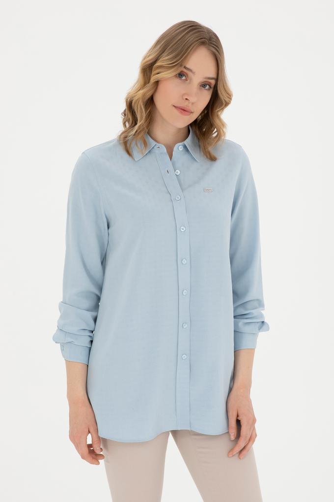 Kadın Açık Mavi Uzun Kollu Gömlek