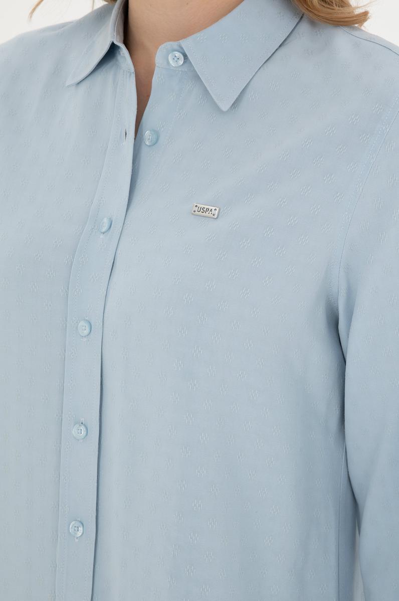 Kadın Açık Mavi Uzun Kollu Gömlek