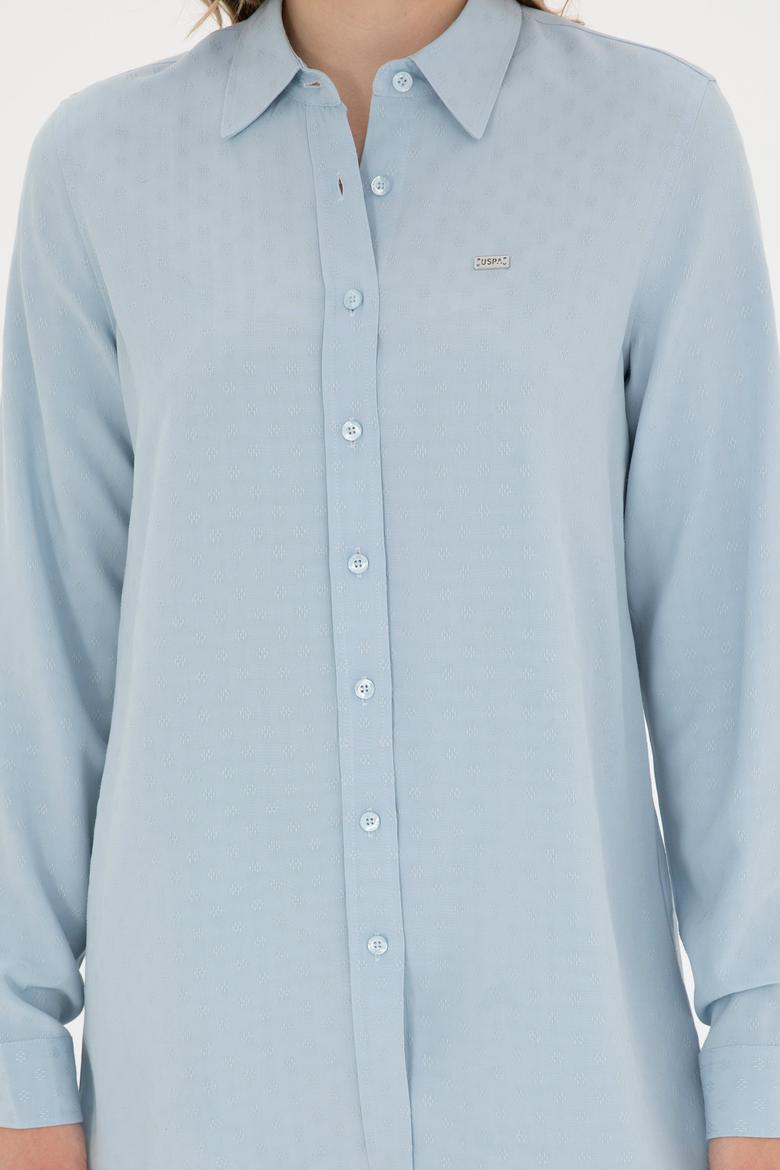 Kadın Açık Mavi Uzun Kollu Gömlek - 50289147013