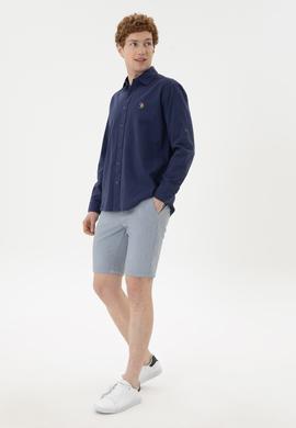 Erkek Lacivert Uzun Kollu Basic Gömlek - 50262880024