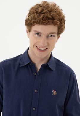 Erkek Lacivert Uzun Kollu Basic Gömlek - 50262880024