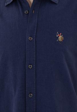 Erkek Lacivert Uzun Kollu Basic Gömlek - 50262880024