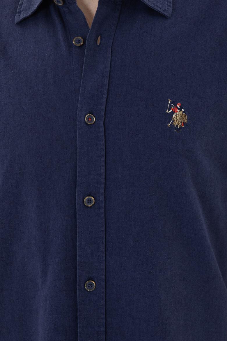 Erkek Lacivert Uzun Kollu Basic Gömlek - 50262880024