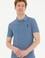 Erkek Slim Fit Polo Yaka İndigo Basic Tişört