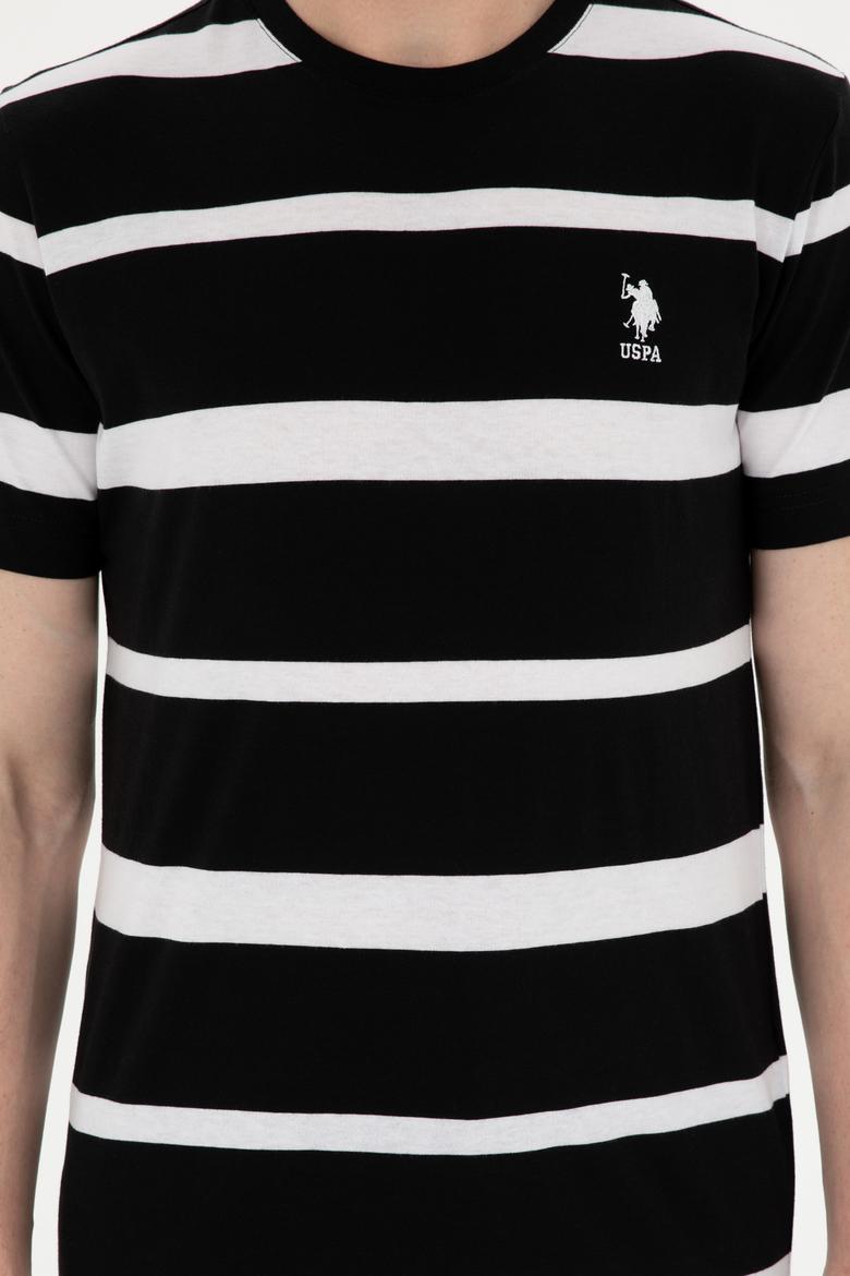 Erkek Regular Fit Bisiklet Yaka Siyah Tişört - 50287039017