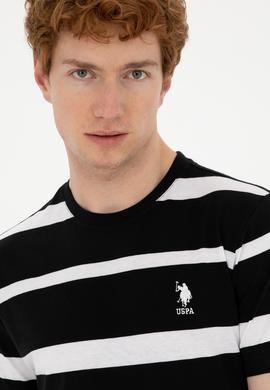 Erkek Regular Fit Bisiklet Yaka Siyah Tişört - 50287039017