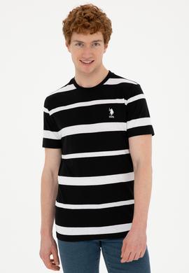 Erkek Regular Fit Bisiklet Yaka Siyah Tişört - 50287039017