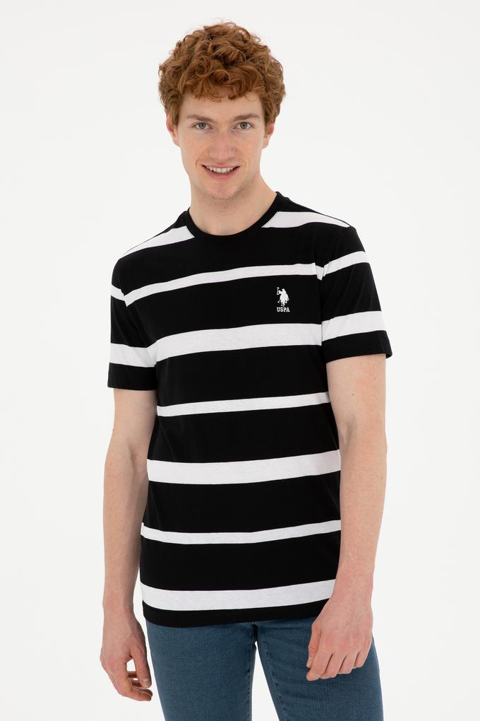 Erkek Regular Fit Bisiklet Yaka Siyah Tişört