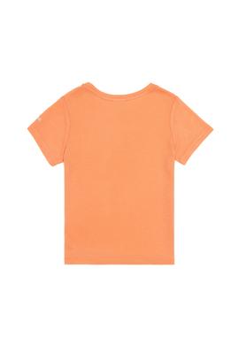 Kız Çocuk Somon Bisiklet Yaka Tişört - 50288075028