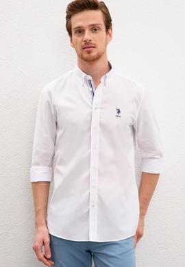 Erkek Beyaz Uzun Kollu Gömlek - 50219443015