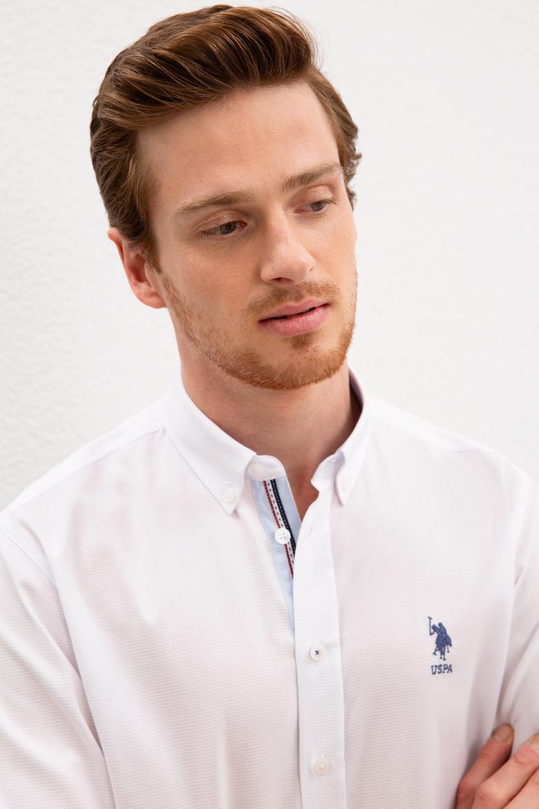 Erkek Beyaz Uzun Kollu Gömlek - 50219443015