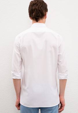 Erkek Beyaz Uzun Kollu Gömlek - 50219443015