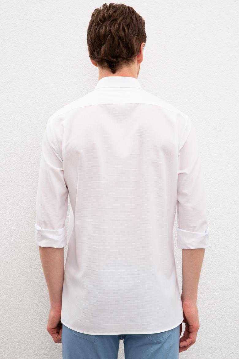 Erkek Beyaz Uzun Kollu Gömlek - 50219443015