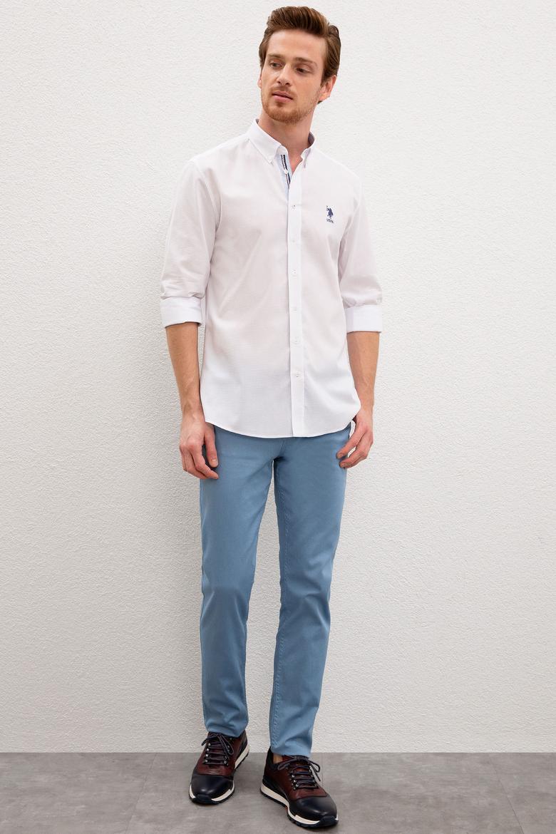 Erkek Beyaz Uzun Kollu Gömlek - 50219443015