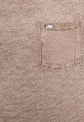 Erkek Koyu Haki Bisiklet Yaka T-Shirt - 50220099021