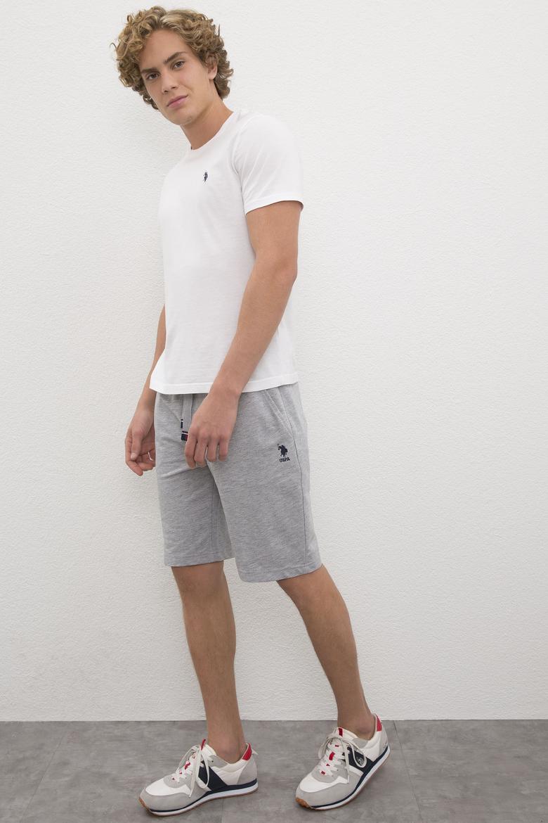 Erkek Gri Melanj  Örme Şort - 50224107030