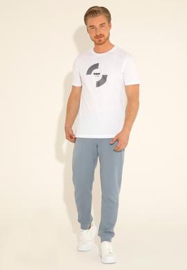 Erkek Regular Fit Bisiklet Yaka Beyaz Tişört - 50281501031