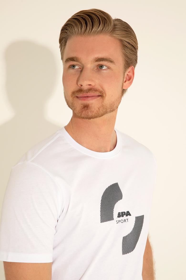 Erkek Regular Fit Bisiklet Yaka Beyaz Tişört - 50281501031