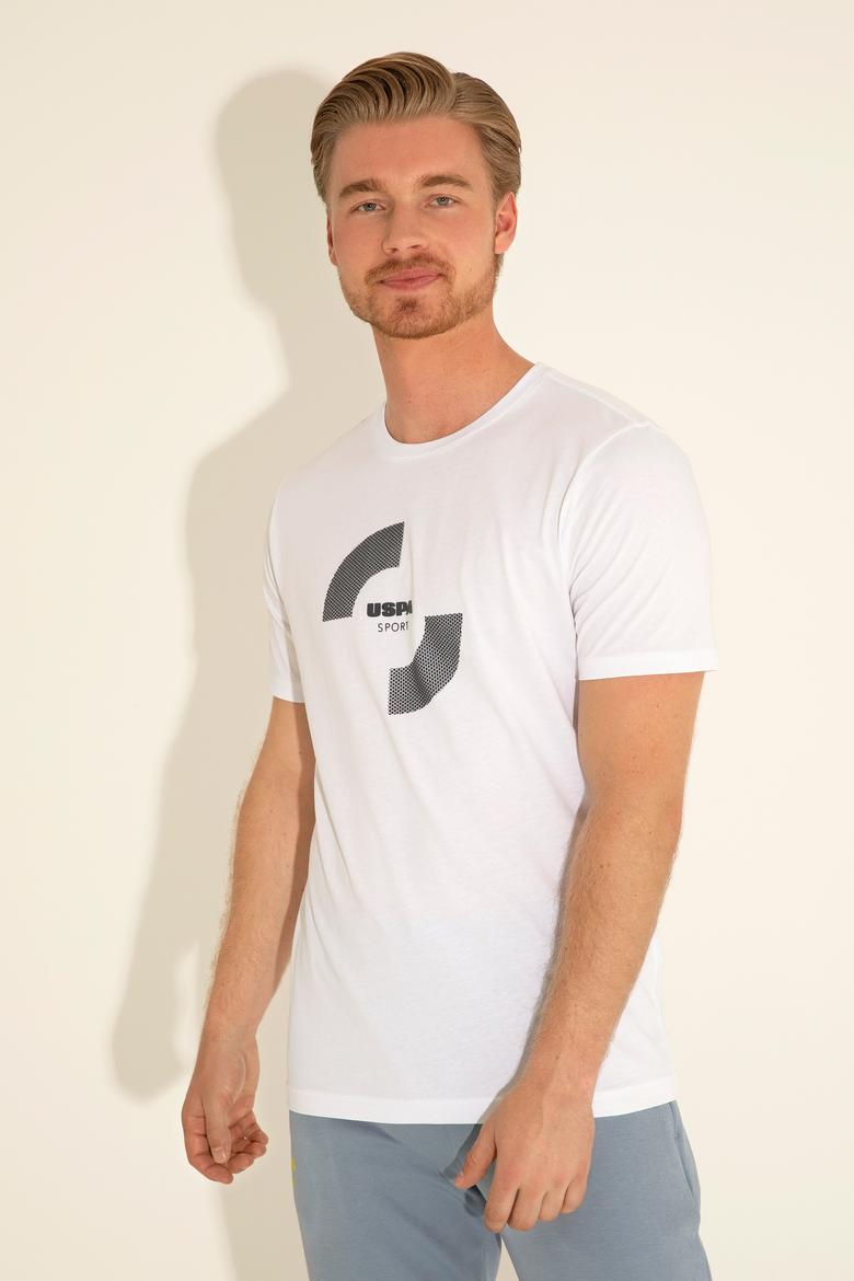 Erkek Regular Fit Bisiklet Yaka Beyaz Tişört - 50281501031