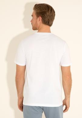 Erkek Regular Fit Bisiklet Yaka Beyaz Tişört - 50281501031