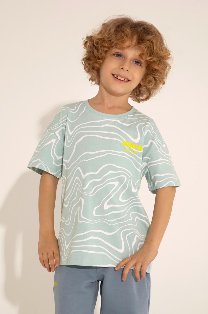Erkek Çocuk Su Yeşili Bisiklet Yaka Tişört