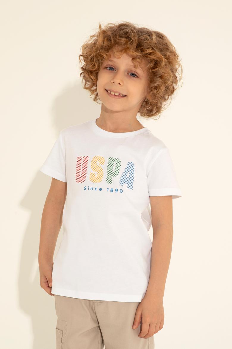 Erkek Çocuk Beyaz Bisiklet Yaka Tişört - 50288056008