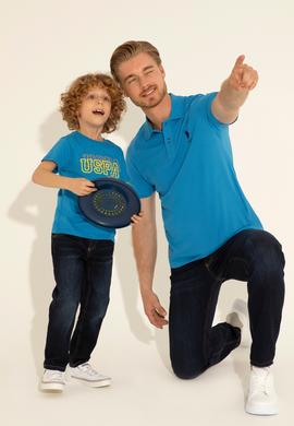 Erkek Çocuk Saks Basic Bisiklet Yaka Tişört - 50288070055