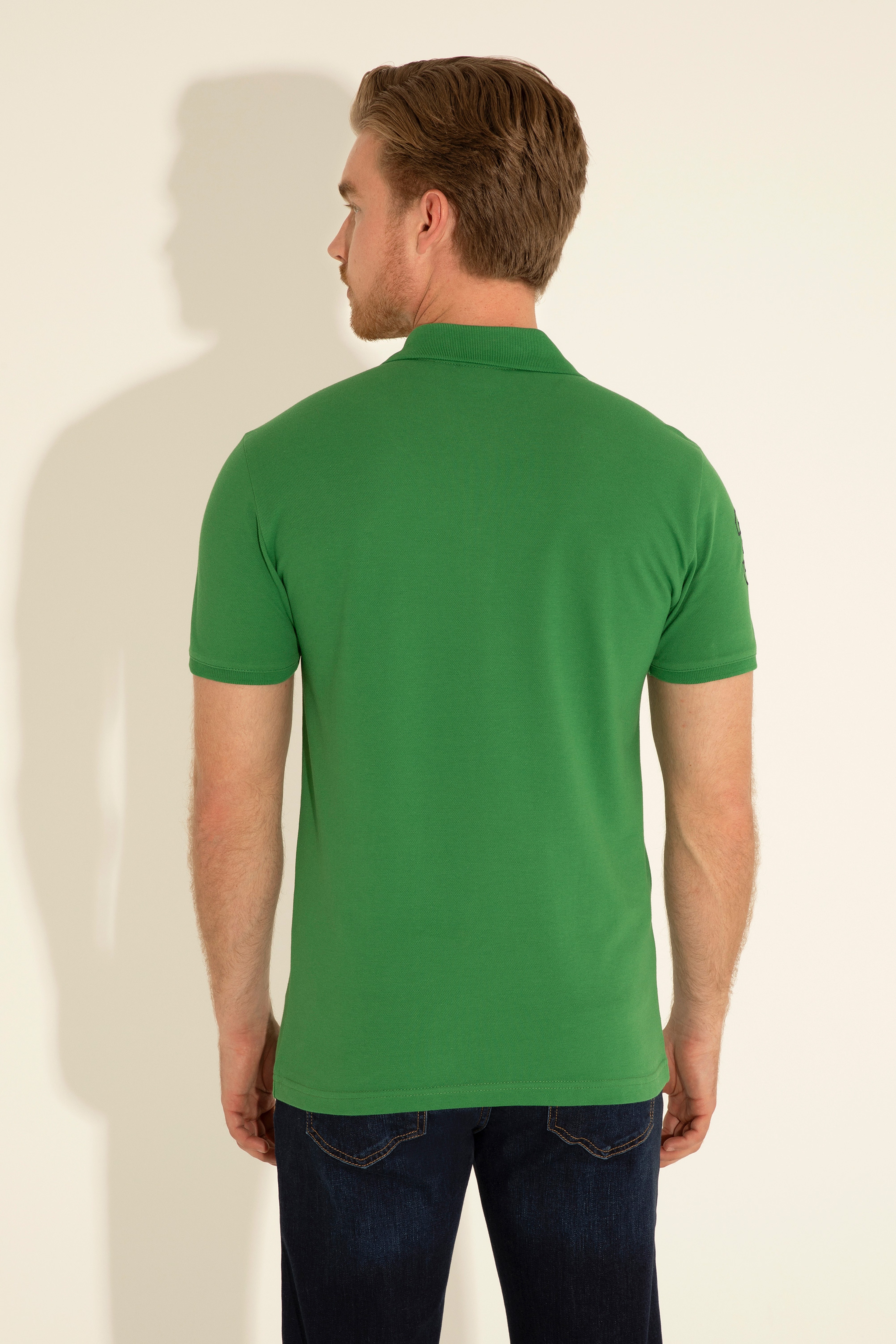 Erkek Yeşil Basic Tişört - Image 6