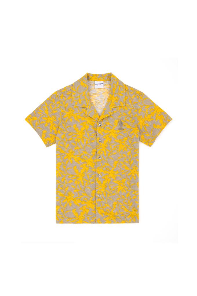 Erkek Çocuk Açık Haki Kısa Kollu Gömlek