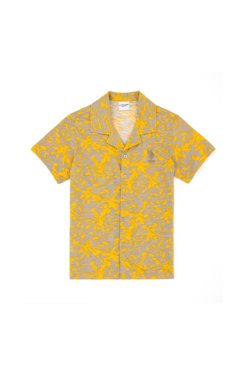 Erkek Çocuk Açık Haki Kısa Kollu Gömlek