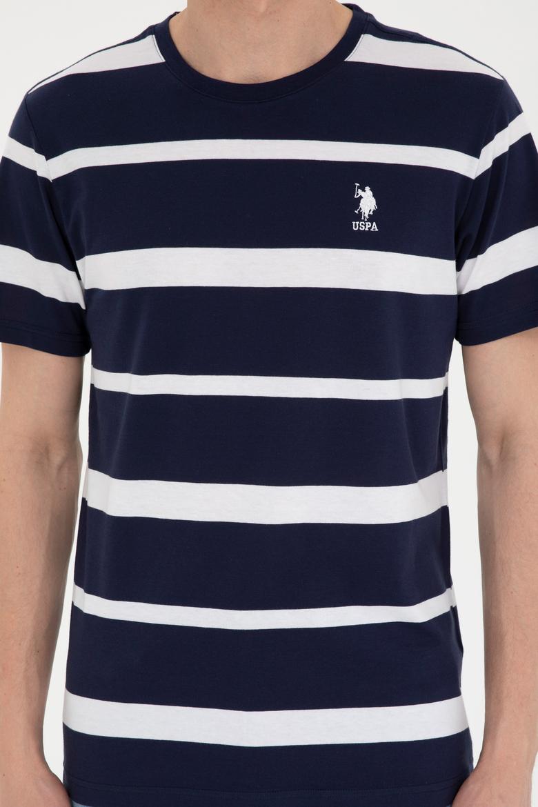 Erkek Regular Fit Bisiklet Yaka Lacivert Tişört - 50287039027