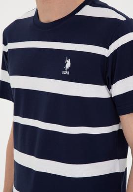 Erkek Regular Fit Bisiklet Yaka Lacivert Tişört - 50287039027