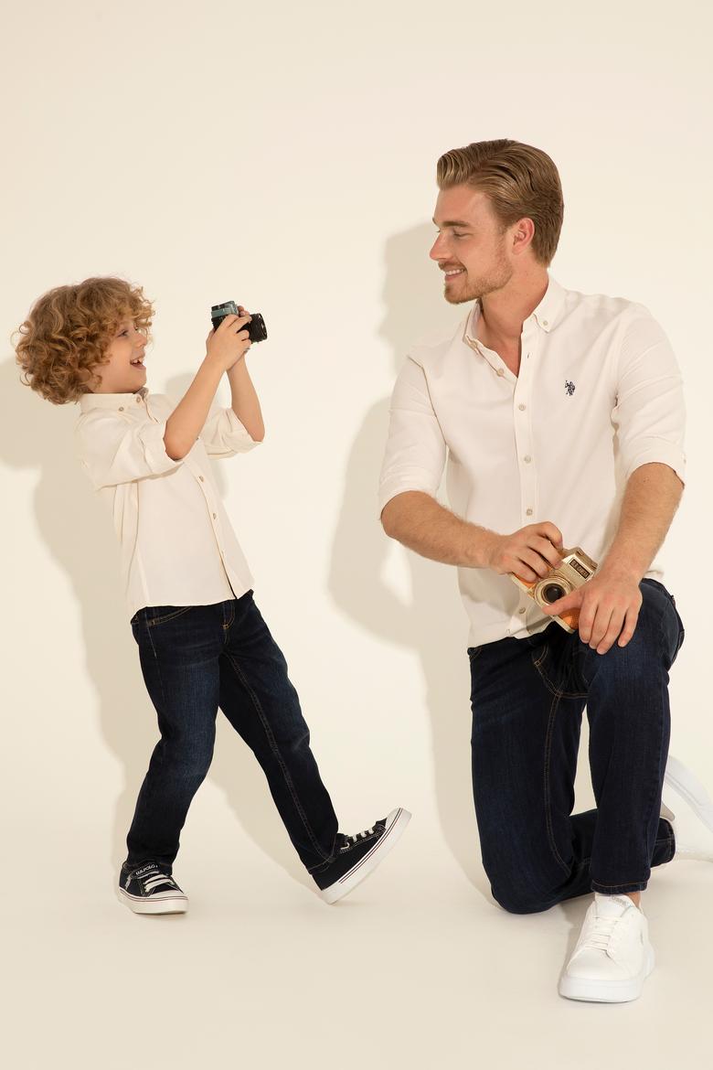 Erkek Taş Uzun Kollu Basic Gömlek