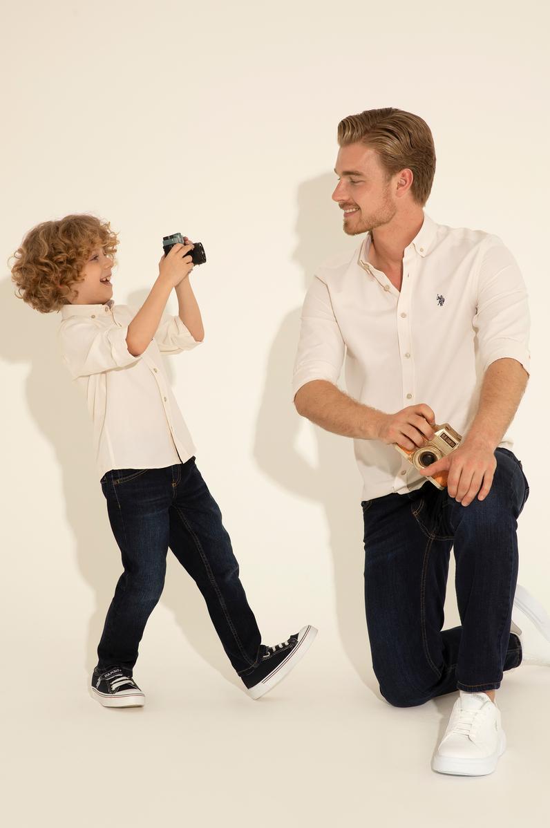 Erkek Taş Uzun Kollu Basic Gömlek