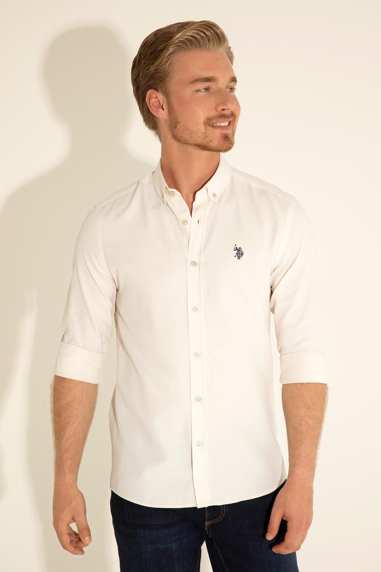 Erkek Taş Uzun Kollu Basic Gömlek - 50288629068