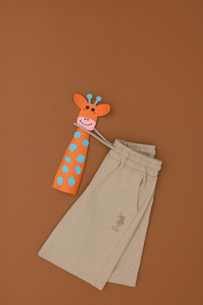 Erkek Çocuk Açık Haki Örme Şort