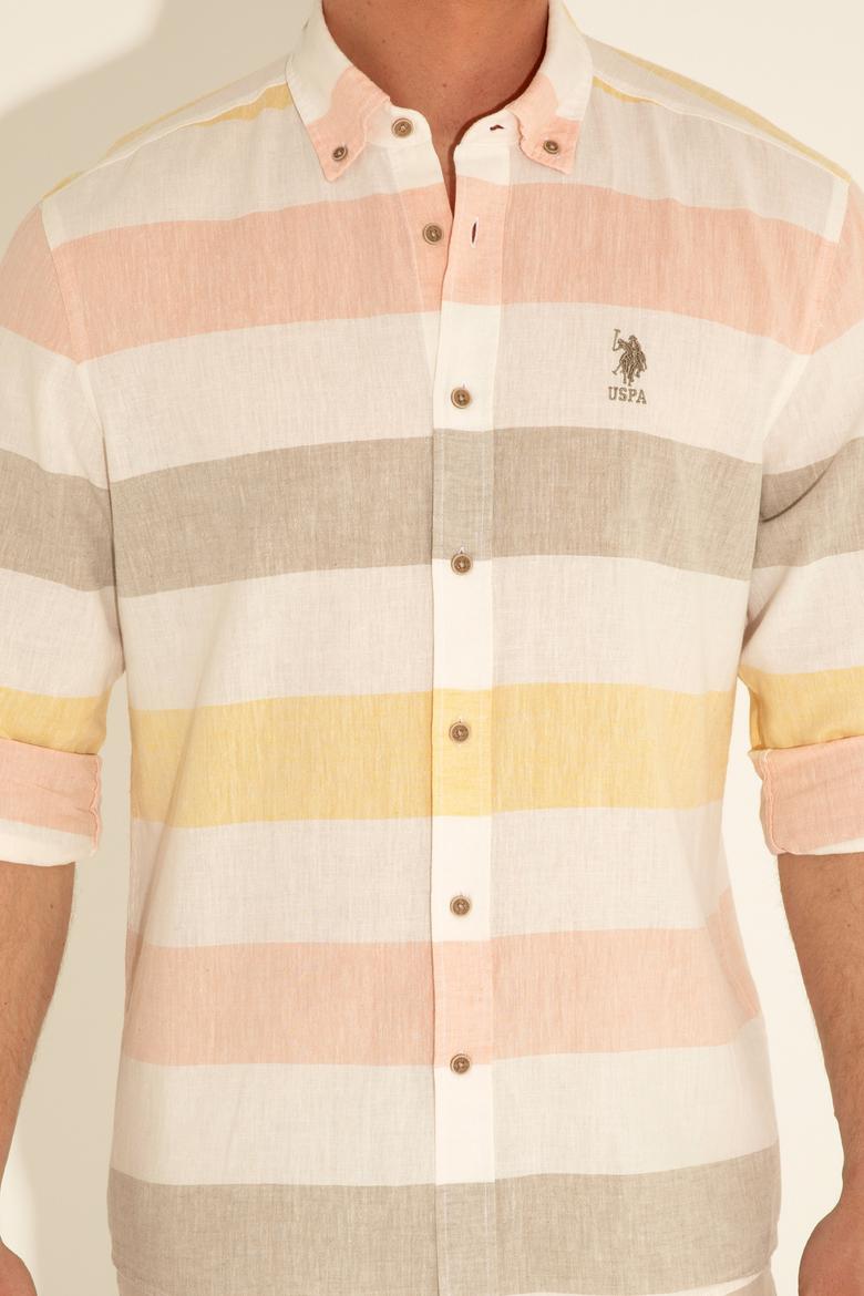 Erkek Haki Uzun Kollu Gömlek - 50283667005