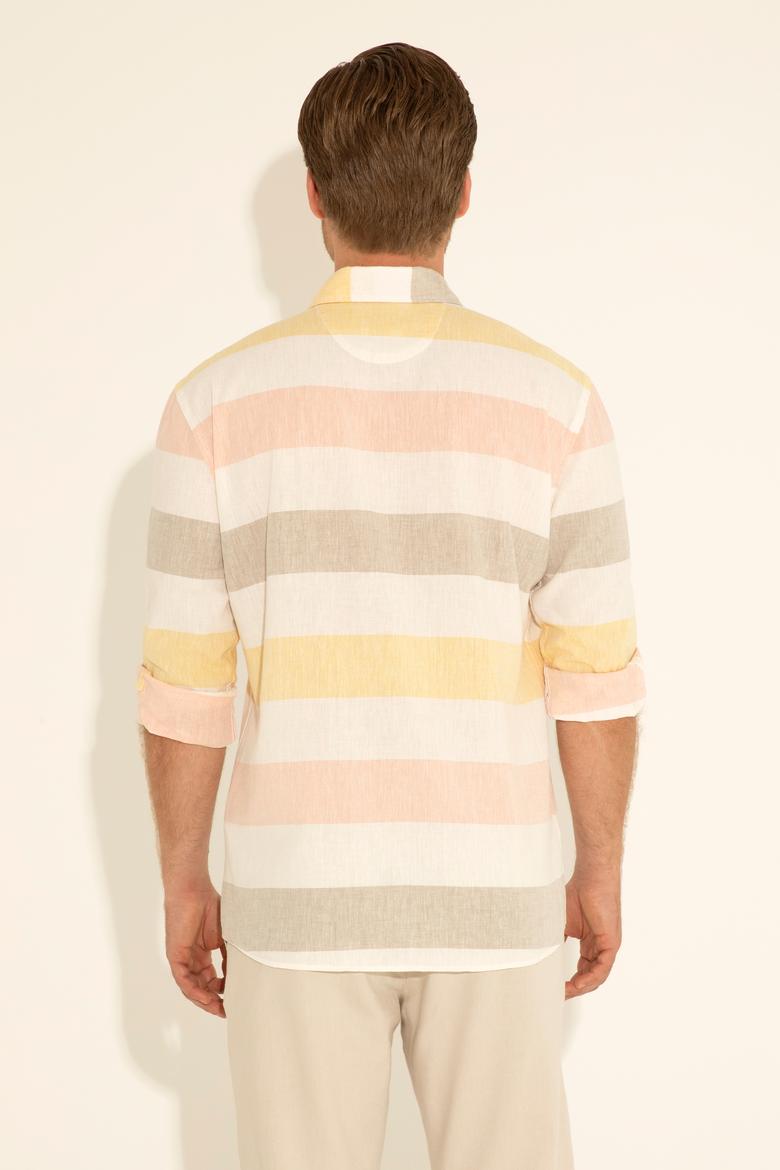 Erkek Haki Uzun Kollu Gömlek - 50283667005