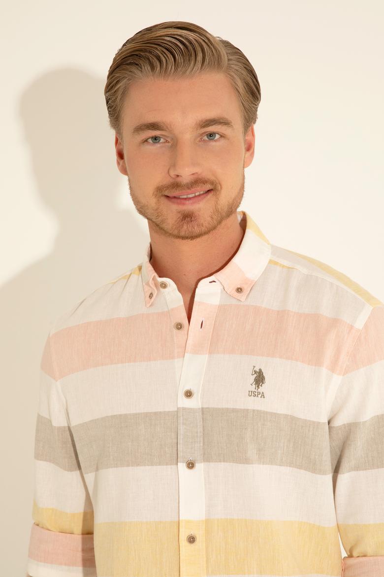 Erkek Haki Uzun Kollu Gömlek - 50283667005