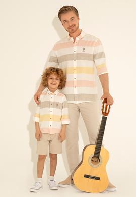 Erkek Haki Uzun Kollu Gömlek - 50283667005