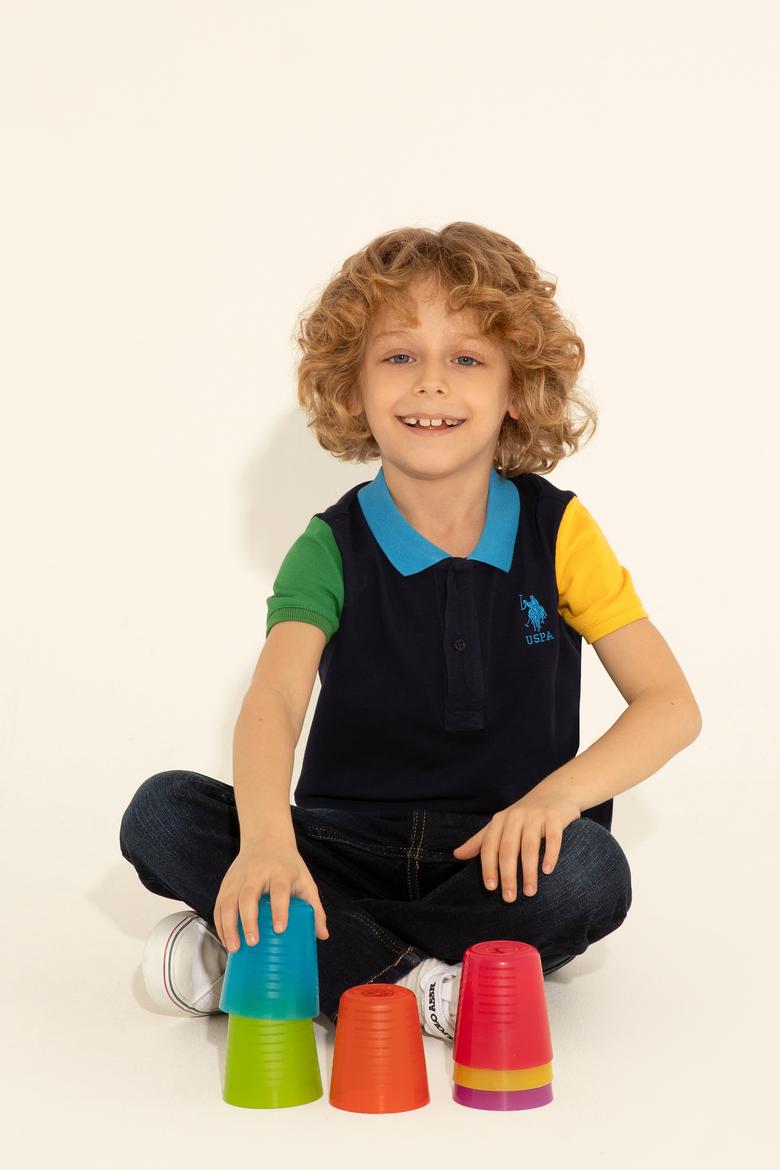 Erkek Çocuk Lacivert Polo Yaka Tişört - 50284797010