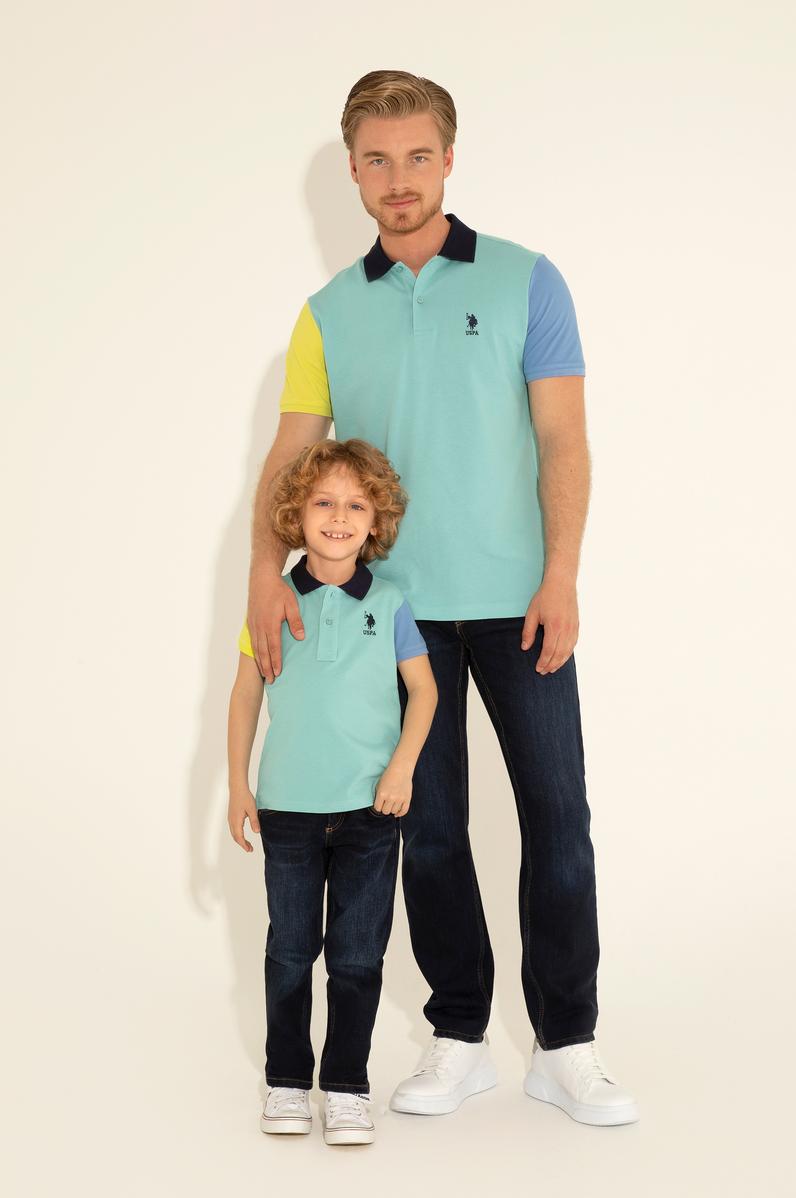 Erkek Çocuk Su Yeşili Polo Yaka Tişört