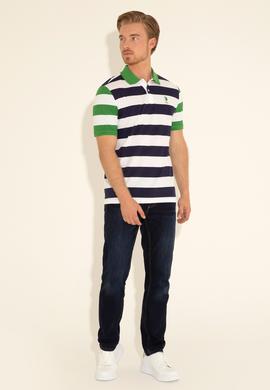 Erkek Regular Fit Polo Yaka Lacivert Tişört - 50288489033