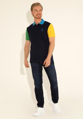 Erkek Regular Fit Polo Yaka Lacivert Tişört - 50289229016