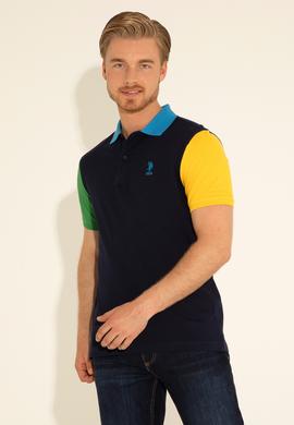Erkek Regular Fit Polo Yaka Lacivert Tişört - 50289229016